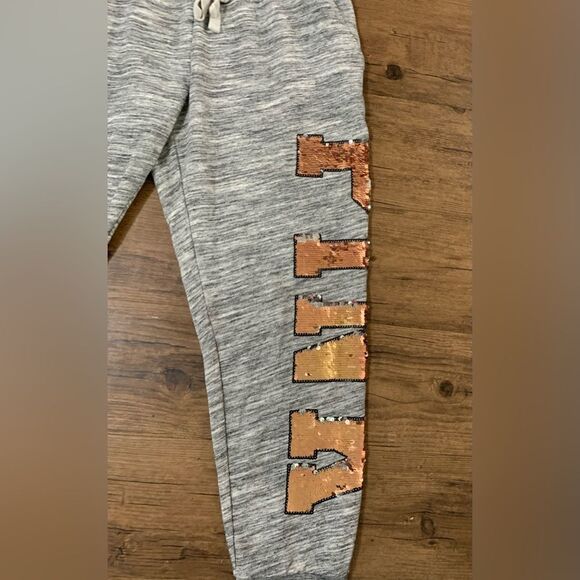 PINK VS HTF FLIP SEQUIN HOODIE/ BLING JOGGERS OUTFIT M - Picture 5 of 11